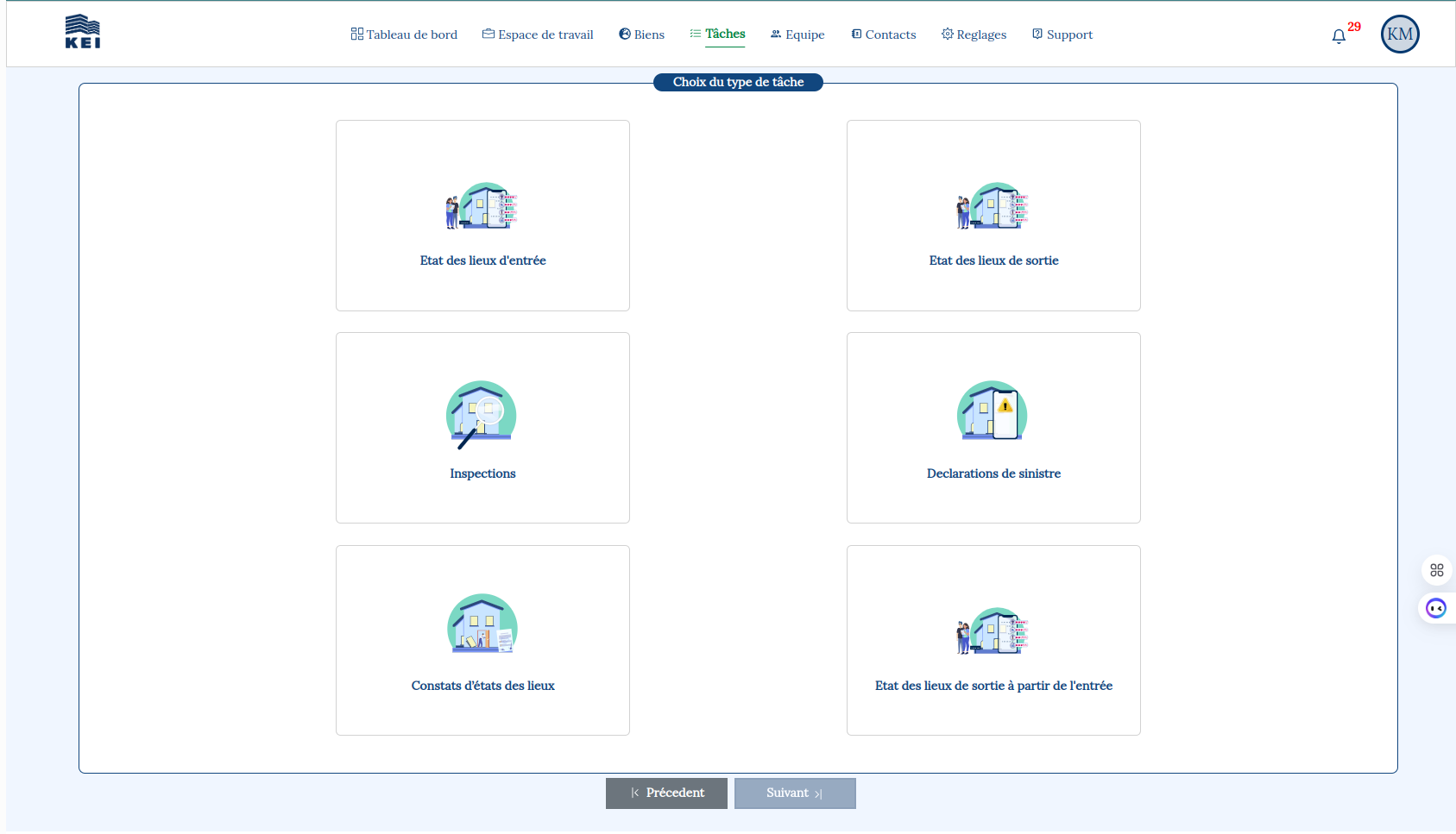 1.  Move-in inspection, move-out inspection, and move-out inspection based on the move-in report